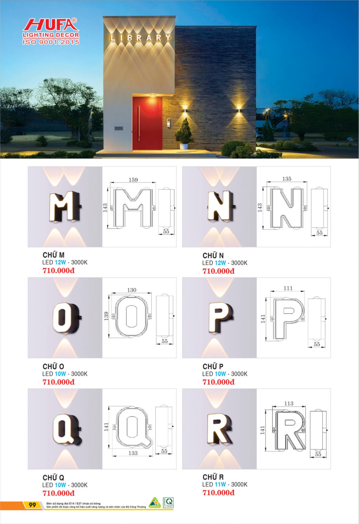 Bảng giá đèn LED HUFA 2026